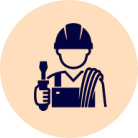 Icon with construction worker